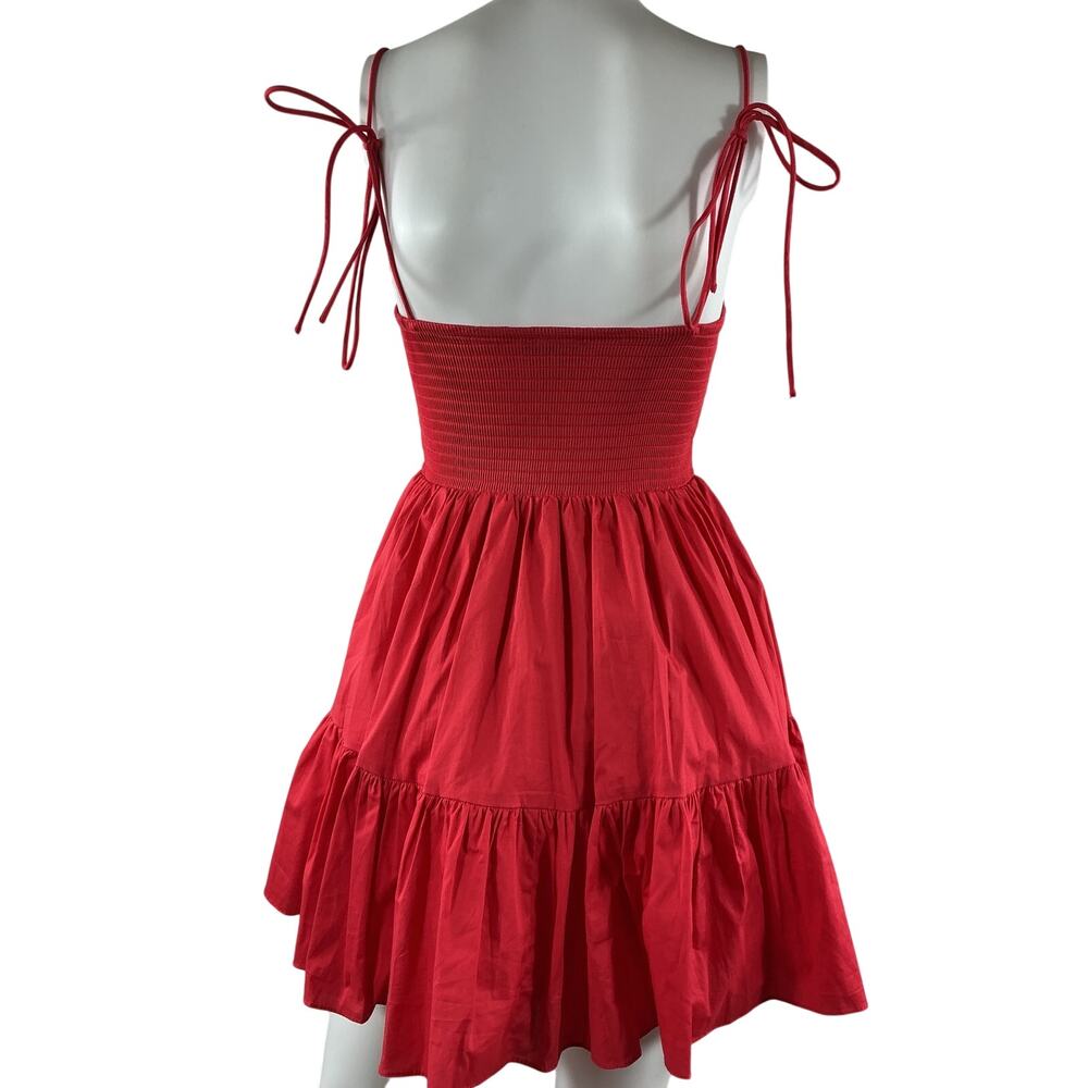 Staud Smocked Hibiscus Landry Mini Dress Size S - Picture 3 of 4